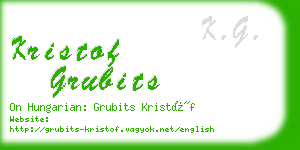 kristof grubits business card